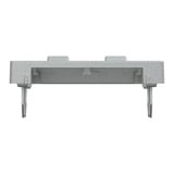 Merten Zentralplatte zwei fach mit Schriftfeld und integrierten Verschlussschiebern aluminium, Retail