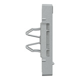 Merten Zentralplatte zwei fach mit Schriftfeld und integrierten Verschlussschiebern aluminium, Retail