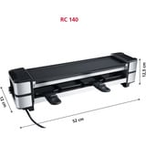 Steba Guss-Raclette RC 140 schwarz/edelstahl, 600 Watt, wendbare Grillplatte