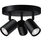 WiZ IMAGEO 3x einstellbarer Spot runde Platte, LED-Leuchte schwarz