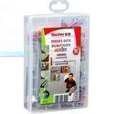 fischer Profi-Box DuoPower / DuoTec + Schrauben, Dübel hellgrau/rot, 87-teilig, mit Schrauben