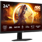AOC 24G4HRE, Gaming-Monitor 60.5 cm (23.8 Zoll), schwarz/rot, FullHD, Fast-IPS, HDR10, HDMI, DP, 200Hz Panel