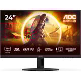 AOC 24G4HRE, Gaming-Monitor 60.5 cm (23.8 Zoll), schwarz/rot, FullHD, Fast-IPS, HDR10, HDMI, DP, 200Hz Panel
