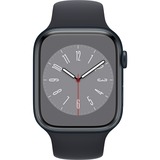 Apple Watch Series 8, Smartwatch nachtblau, 45 mm, Sportarmband, Aluminium-Gehäuse