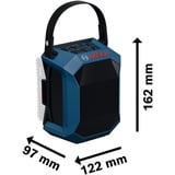 Bosch GPB 18V-1 C inkl. Batterieabdeckung, Lautsprecher blau/schwarz, Bluetooth, USB-C, Ohne Akku und Ladegerät
