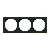 Busch-Jaeger Rahmen drei fach mit Dekorring gold, Retail