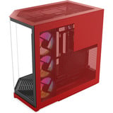 HYTE Y50 Wild Cherry, Tower-Gehäuse rot, Tempered Glass x 3