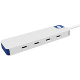  HyperDrive Flex 4 Port USB-C Hub , USB-Hub weiß/blau, USB-C