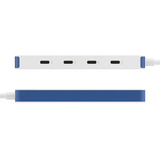  HyperDrive Flex 4 Port USB-C Hub , USB-Hub weiß/blau, USB-C