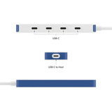  HyperDrive Flex 4 Port USB-C Hub , USB-Hub weiß/blau, USB-C