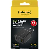 Intenso Power Adapter W65ACC GaN, Ladegerät schwarz, 65 Watt 