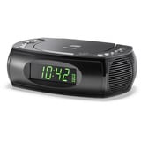 Karcher UR 1308, Radiowecker schwarz, UKW-Radio, CD-Player, USB-Ladefunktion