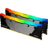 Kingston FURY DIMM 32 GB DDR4-3600 (2x 16 GB) Dual-Kit, Arbeitsspeicher schwarz, KF436C16RB12AK2/32, Renegade RGB, INTEL XMP