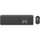 Logitech Signature Slim Combo MK950 for Business, Desktop-Set graphit, DE-Layout, Scherenmechanik, Logi Bolt, Bluetooth, für Windows/macOS/ChromeOS/Linux/iPadOS/Android