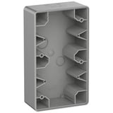 Merten Aufputzgehäuse zweifach aluminium, Retail