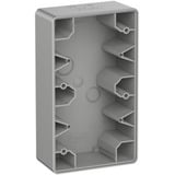 Merten Aufputzgehäuse zweifach aluminium, Retail