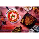 Ooni Doppelseitige Grizzler-Grillplatte anthrazit, Sockel aus Edelstahl