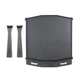 Ooni Doppelseitige Grizzler-Grillplatte anthrazit, Sockel aus Edelstahl