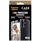 PanzerGlass Flagship 3-in-1 Set transparent/weiß, Samsung Galaxy A36 5G, QI-kompatibel, EasyAligner