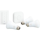 Philips Hue White Ambiance Starter-Kit E27, LED-Lampe weiß, drei Hue-Lampen, Bridge und Schalter
