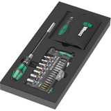 Wera 9750 Kraftform Kompakt und Tool-Check PLUS Set 1, 57-teilig, Werkzeug-Set schwarz/grün, Steckschlüssel- und Bit-Satz, in Schaumstoffeinlage für Werkstattwagen