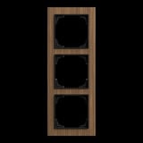 0 Abdeckrahmen dreifach, Abdeckung holz, Retail