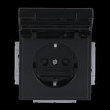 Busch-Jaeger Schutzkontakt Steckdosen Einsatz anthrazit, Retail