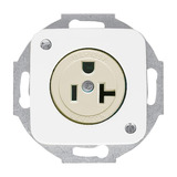 Busch-Jaeger Steckdosen-Einsatz mit Zentralscheibe 3016 EUC-214-101 weiß, Retail