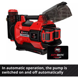 EINHELL Automatische Akku-Gartenpumpe AQUINNA 36/38 F LED AUTOMATIC, 36Volt (2x18V) rot/schwarz, ohne Akku und Ladegerät