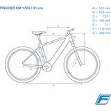 FISCHER Fahrrad Montis EM1724.1, Pedelec schwarz/blau, 51 cm Rahmen, 29"