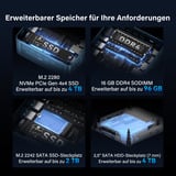 GEEKOM IT12, Mini-PC blau, Windows 11 Pro