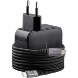 Intenso Intenso Power Adapter W100ACC GaN + C520C Kabel, Ladegerät schwarz, 100 Watt