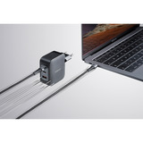 Intenso Intenso Power Adapter W100ACC GaN + C520C Kabel, Ladegerät schwarz, 100 Watt