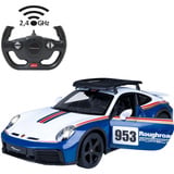 Jamara Deluxe Car Series - Porsche 911 Dakar Performance, RC blau/weiß, Maßstab 1:14, 2,4 GHz