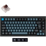 Keychron Q1 Pro, Gaming-Tastatur schwarz/blaugrau, DE-Layout, Keychron K Pro Brown, Hot-Swap, Aluminiumrahmen, RGB
