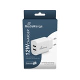 MediaRange 12W Schnellladeadapter, Ladegerät weiß
