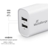 MediaRange 12W Schnellladeadapter, Ladegerät weiß
