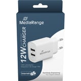 MediaRange 12W Schnellladeadapter, Ladegerät weiß