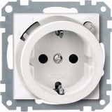 Merten Fehlerstromschutz-Steckdosen-Einsatz mit erhöhtem Berührungsschutz, Typ 233819 weiß (glänzend), Retail