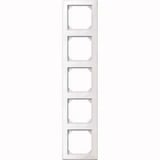 Merten Rahmen fünffach waagerecht und senkrecht glänzend Thermoplast Typ 478519 weiß (glänzend), Retail