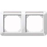 Merten Rahmen zweifach mit Beschriftungsträger weiß, Retail