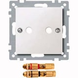 Merten Zentralplatte für Lautsprecheranschlüsse bis max. 10 mm² weiß, Retail
