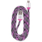 OWC Premium Braided Lightning > USB Kabel pink/grau, 1 Meter