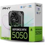 PNY GeForce RTX 5050 Single Fan, Grafikkarte DLSS 4, 3x DisplayPort, 1x HDMI 2.1