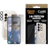 PanzerGlass Flagship 3-in-1 Privacy Set transparent/weiß, Samsung Galaxy S25+, QI-kompatibel, EasyAligner