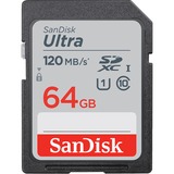 SanDisk Ultra 64 GB SDXC, Speicherkarte schwarz, UHS-I U1, Class 10