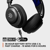 SteelSeries Arctis Nova 4P, Gaming-Headset schwarz/blau, 2,4 GHz