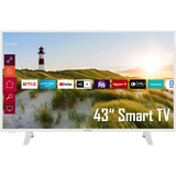 Telefunken XF43K550-W, LED-Fernseher 108 cm (43 Zoll), weiß, FullHD, HDR, SmartTV, Triple Tuner