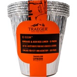 Traeger Einlage für Fett & Aschebehälter  aluminium, 5er Pack, Aluminium