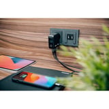 Verbatim Mini-GaN-Ladegerät mit Display schwarz, 100 Watt Gesamtleistung